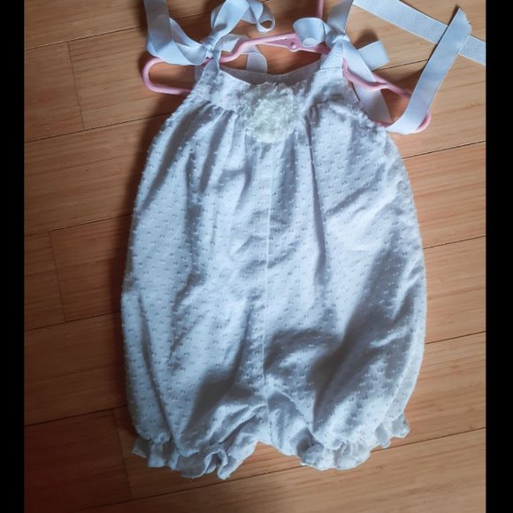 Anvy Kids White Swiss Dot Romper (12m) - Picture 1 of 3